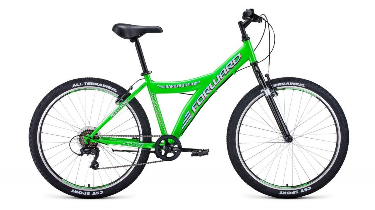 Фото выбрать и купить велосипед forward dakota 26 1.0 (2021) ярко-зеленый / белый, размер 16,5" велосипеды со склада в СПб - большой выбор для взрослого и для детей, велосипед forward dakota 26 1.0 (2021) ярко-зеленый / белый, размер 16,5" велосипеды в наличии - интернет-магазин Мастерская Тимура