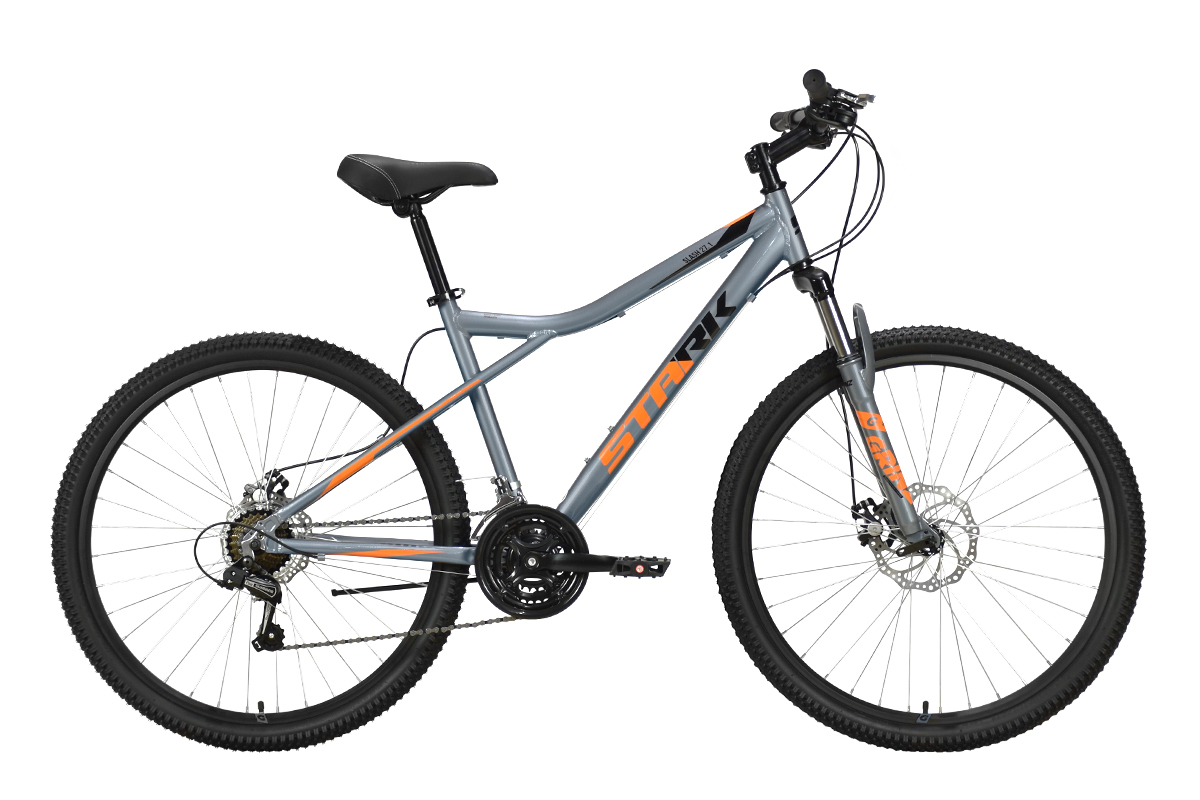 Фото выбрать и купить велосипед stark slash 27.1 d (2023) серебристый/оранжевый/черный, размер 16" велосипеды со склада в СПб - большой выбор для взрослого и для детей, велосипед stark slash 27.1 d (2023) серебристый/оранжевый/черный, размер 16" велосипеды в наличии - интернет-магазин Мастерская Тимура