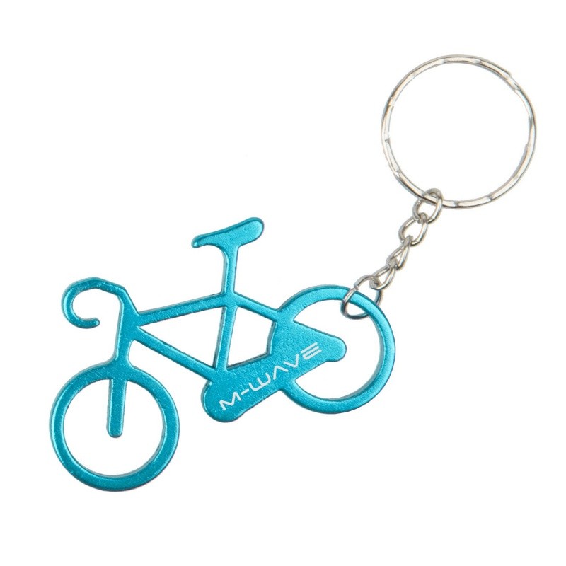 Фото выбрать и купить брелок 5-719908 для ключей "велосипед" алюм. голубой, логотип m-wave для велосипедов со склада в СПб - большой выбор для взрослого, запчасти для велосипедов в наличии - интернет-магазин Мастерская Тимура
