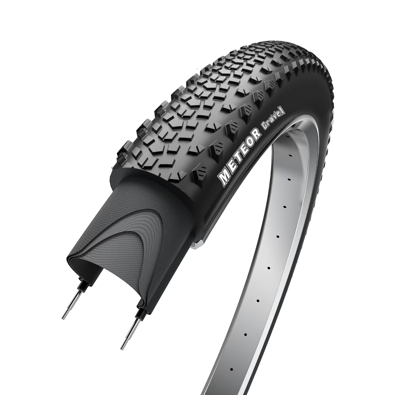 Фото выбрать и купить покрышка 28"/700x45c road/all road/dirt/gravel средний 30tpi черная meteor gravel obor для велосипедов со склада в СПб - большой выбор для взрослого, запчасти для велосипедов в наличии - интернет-магазин Мастерская Тимура