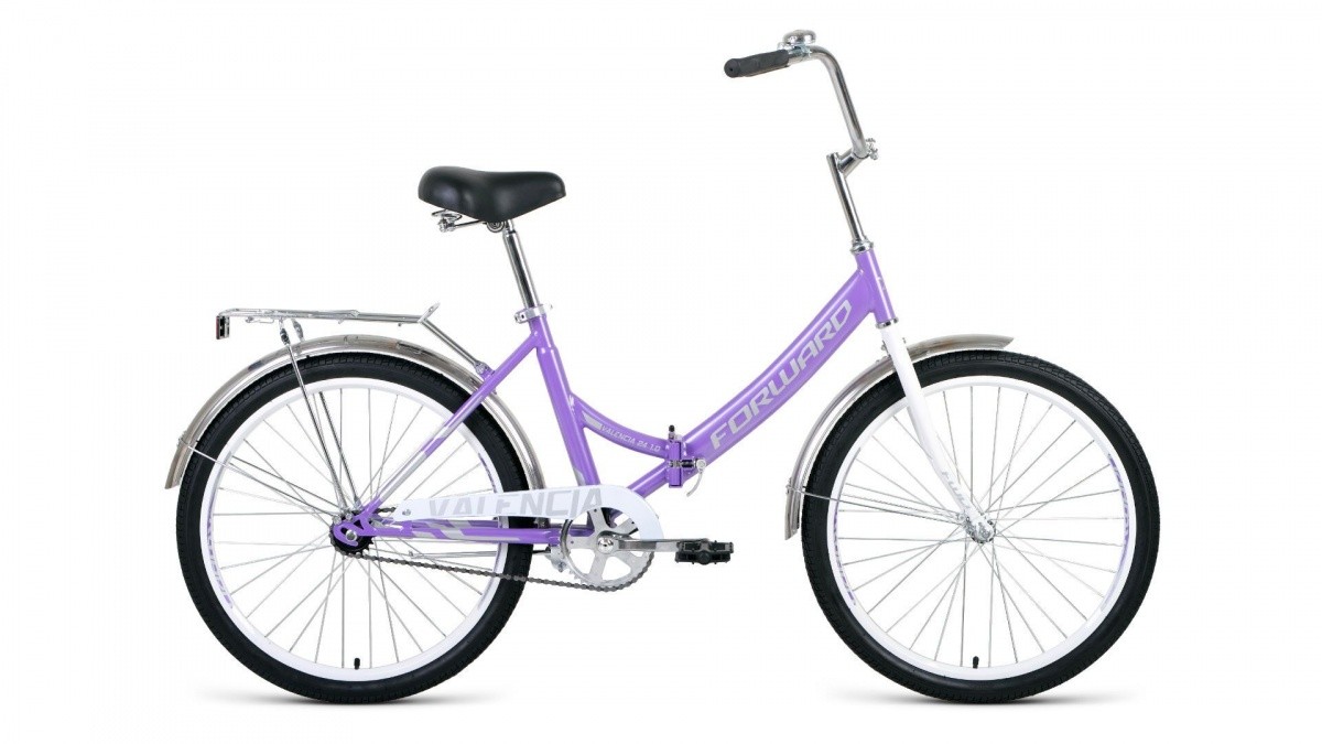 Фото выбрать и купить велосипед forward valencia 24 1.0 (2021) фиолетовый / серый велосипеды  со склада в СПб - большой выбор для взрослого и для детей, велосипед forward valencia 24 1.0 (2021) фиолетовый / серый велосипеды в наличии - интернет-магазин Мастерская Тимура