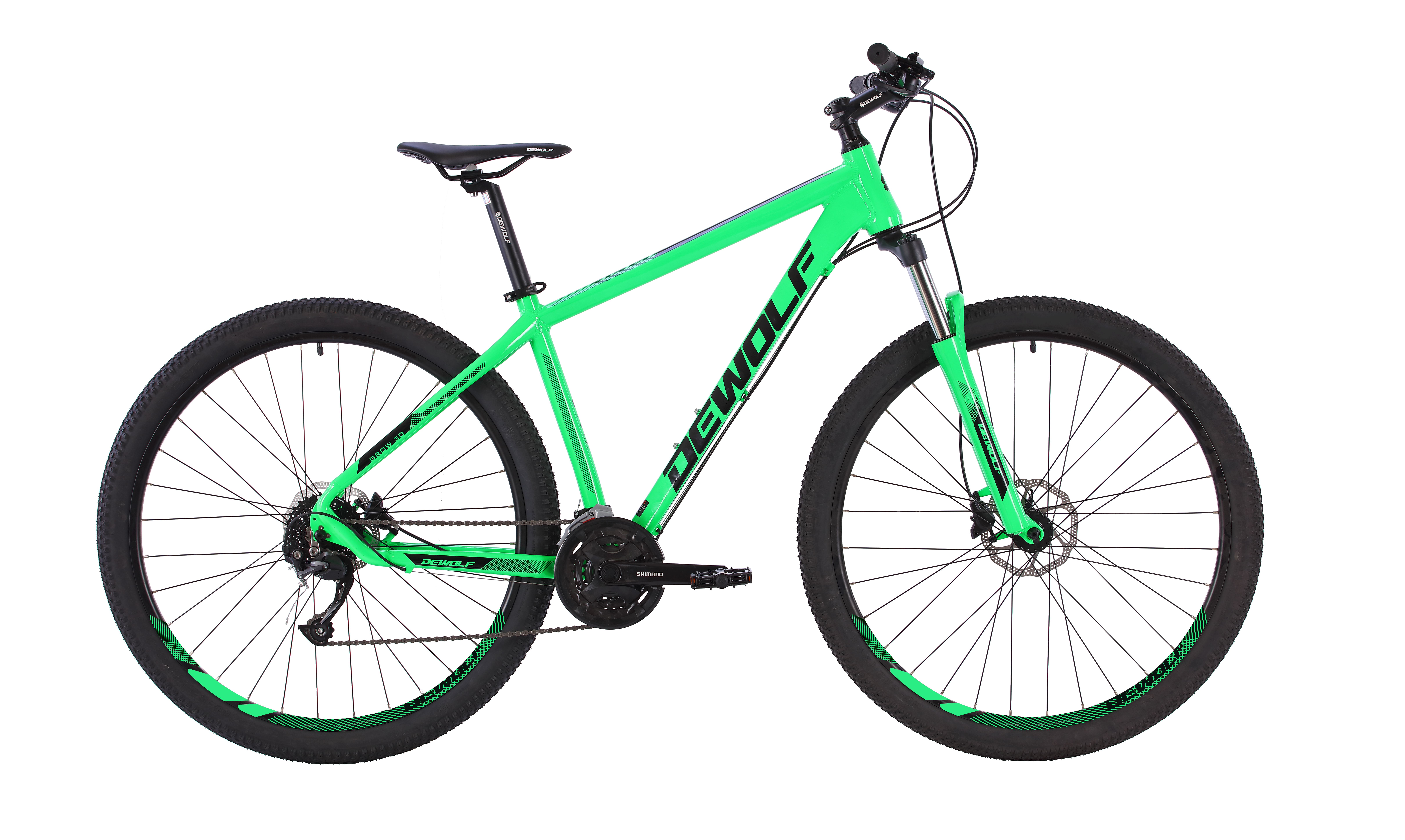 Фото выбрать и купить велосипед dewolf grow 30 (2022) neon green/black/green, xl велосипеды со склада в СПб - большой выбор для взрослого и для детей, велосипед dewolf grow 30 (2022) neon green/black/green, xl велосипеды в наличии - интернет-магазин Мастерская Тимура