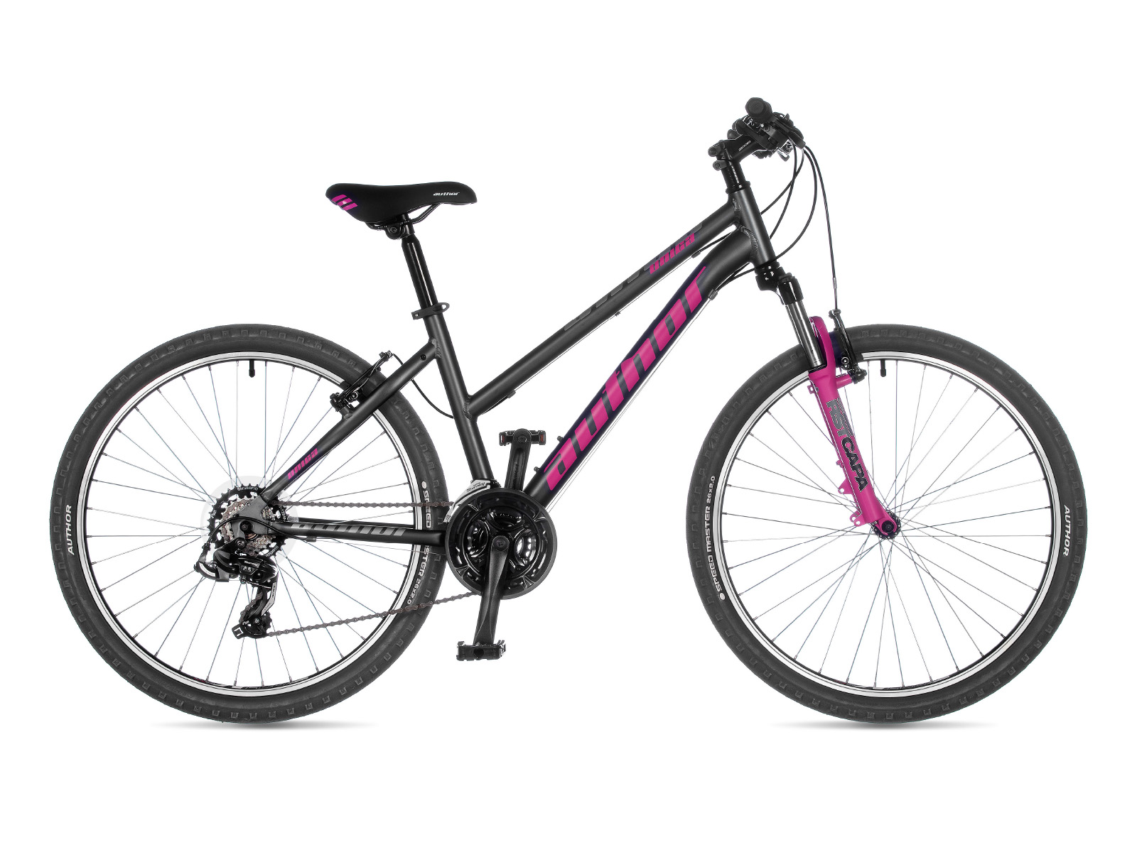 Фото выбрать и купить велосипед author unica (2021) серый/розовый/черный, размер 18" велосипеды со склада в СПб - большой выбор для взрослого и для детей, велосипед author unica (2021) серый/розовый/черный, размер 18" велосипеды в наличии - интернет-магазин Мастерская Тимура
