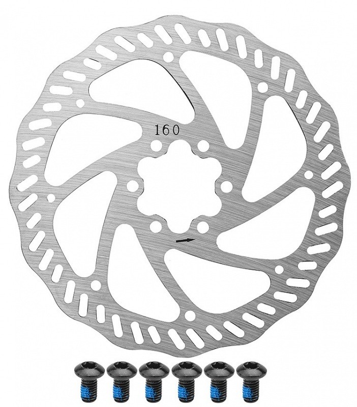 Фото выбрать и купить ротор rt553 дискового тормоза 160 мм для велосипедов со склада в СПб - большой выбор для взрослого, запчасти для велосипедов в наличии - интернет-магазин Мастерская Тимура
