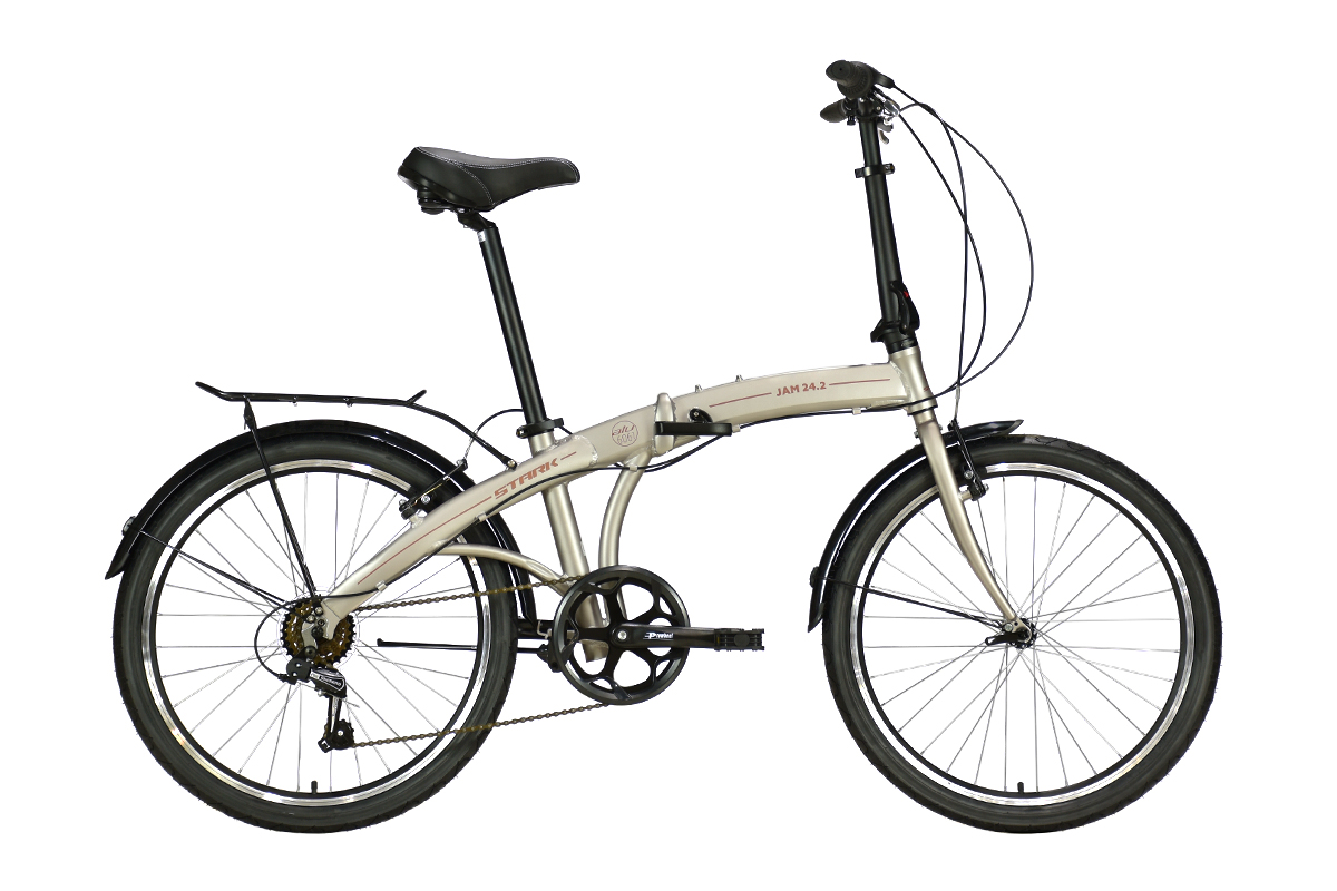 Фото выбрать и купить велосипед stark`21 jam 24.2 v серебристый/коричневый (hq-0004875) велосипеды  со склада в СПб - большой выбор для взрослого и для детей, велосипед stark`21 jam 24.2 v серебристый/коричневый (hq-0004875) велосипеды в наличии - интернет-магазин Мастерская Тимура