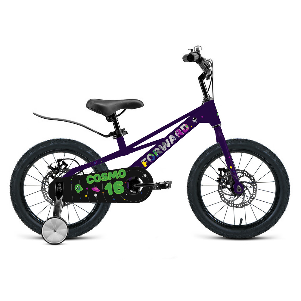 Фото выбрать и купить велосипед forward cosmo 18 (2023) темно-фиолетовый детские в магазинах или со склада в СПб - большой выбор для взрослого и для детей, велосипед forward cosmo 18 (2023) темно-фиолетовый детские в наличии - интернет-магазин Мастерская Тимура
