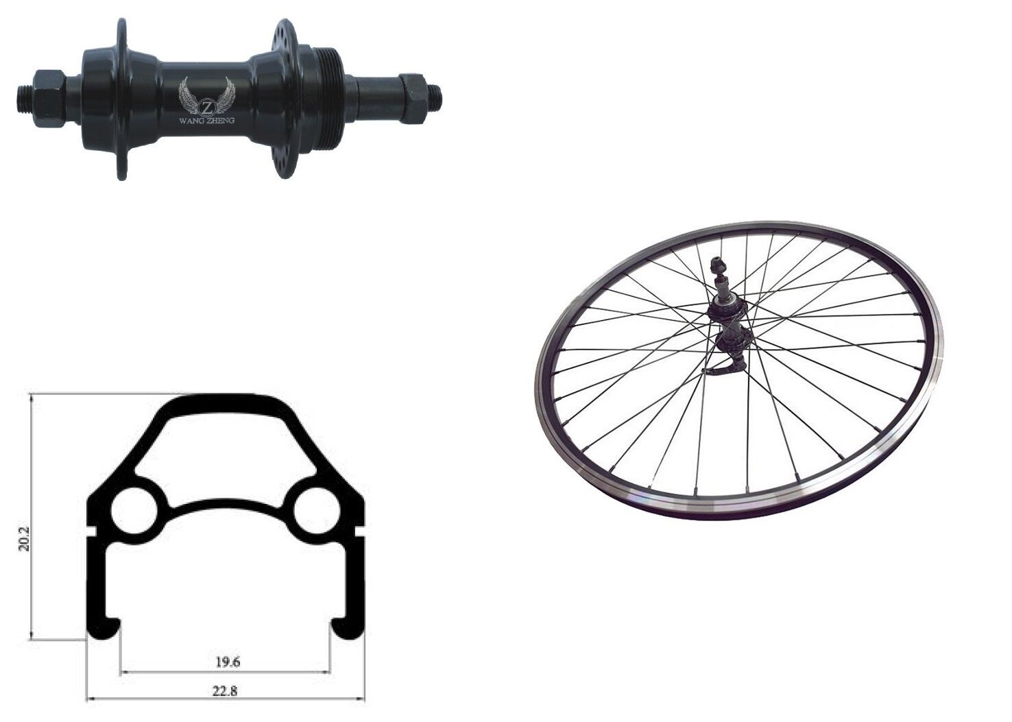 Фото выбрать и купить колесо 27,5" заднее, алюминиевая втулка wz-201rqr, 36 отв., эксцентрик, v-brake, под трещотку 6/7 ск., усиленный двустеночный обод (fw00013542) для велосипедов со склада в СПб - большой выбор для взрослого, запчасти для велосипедов в наличии - интернет-магазин Мастерская Тимура