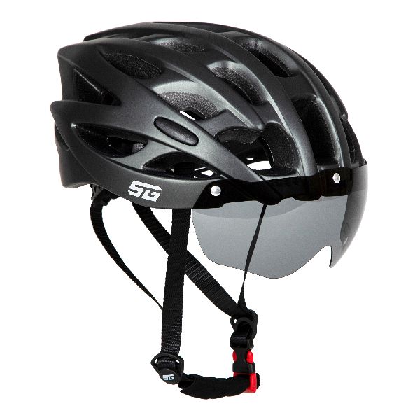 Фото выбрать и купить шлем stg wt-037, m (54-58 см) с визором, серый для велосипедов со склада в СПб - большой выбор для взрослого, шлем stg wt-037, m (54-58 см) с визором, серый для велосипедов в наличии - интернет-магазин Мастерская Тимура