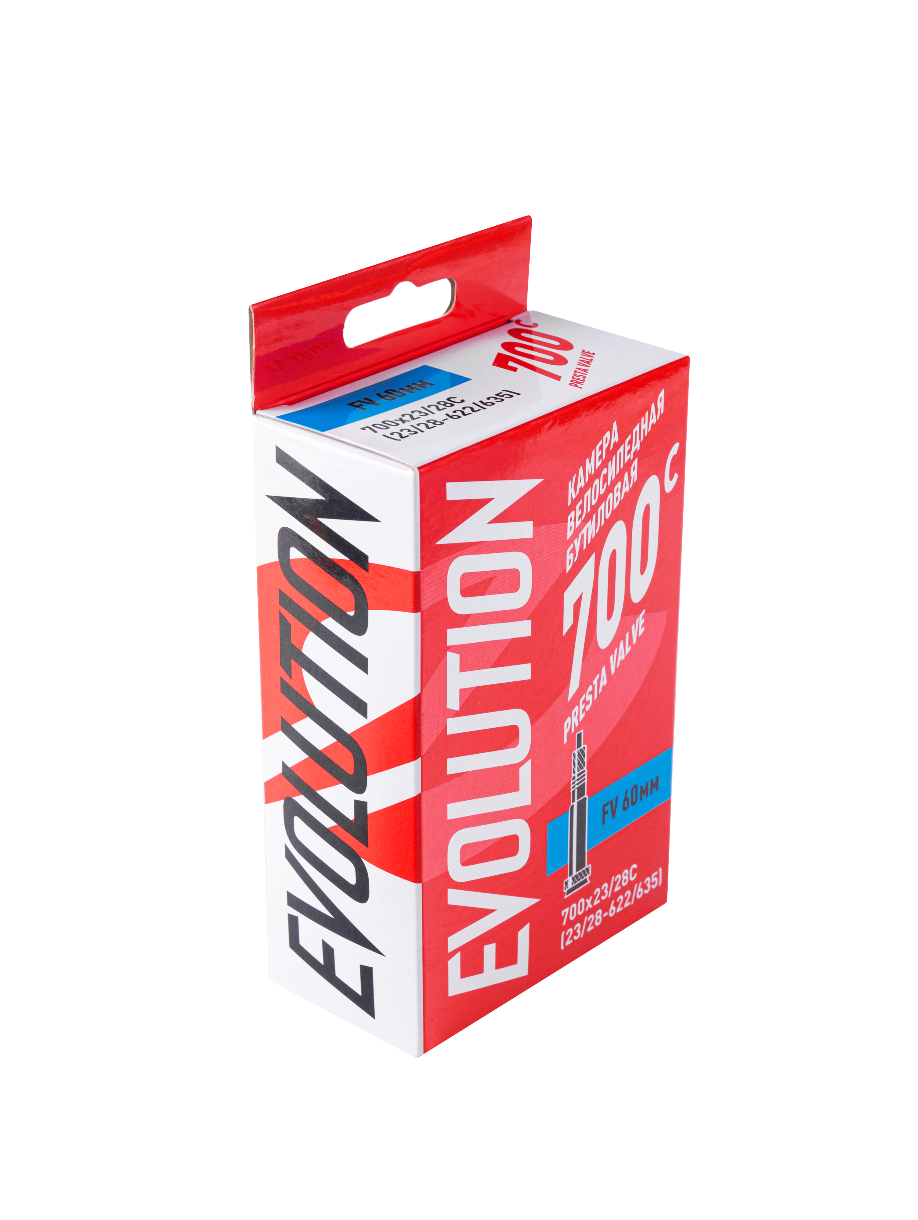 Фото выбрать и купить камера evolution 700"x23/28c (23/28-622/635) fv 60мм, бутил для велосипедов со склада в СПб - большой выбор для взрослого, запчасти для велосипедов в наличии - интернет-магазин Мастерская Тимура