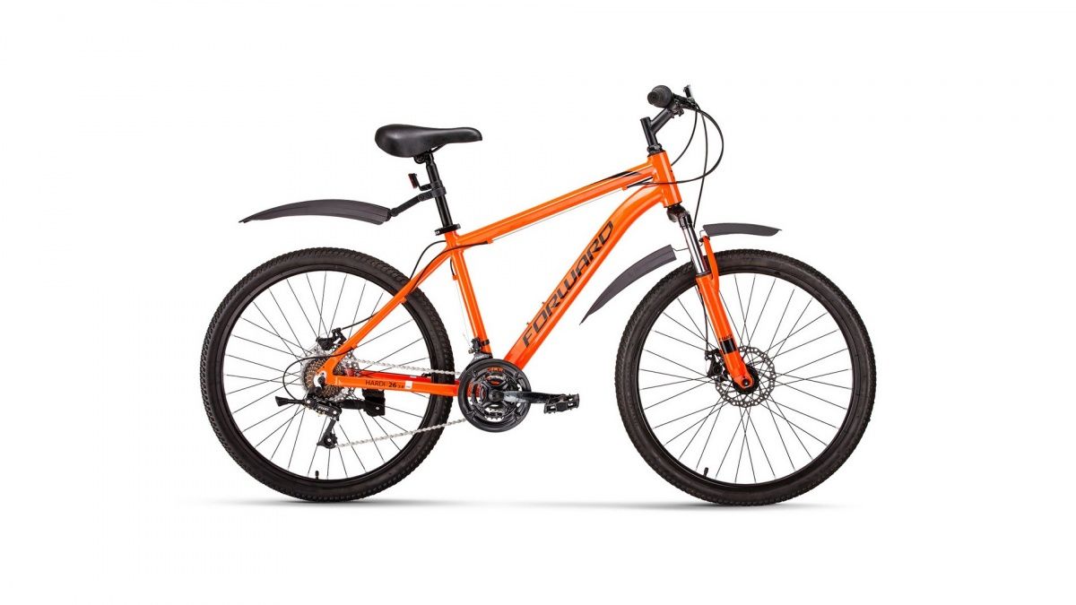 Фото выбрать и купить велосипед forward hardi 26 2.0 disc (2020) orange оранжевый, размер 17'' велосипеды со склада в СПб - большой выбор для взрослого и для детей, велосипед forward hardi 26 2.0 disc (2020) orange оранжевый, размер 17'' велосипеды в наличии - интернет-магазин Мастерская Тимура