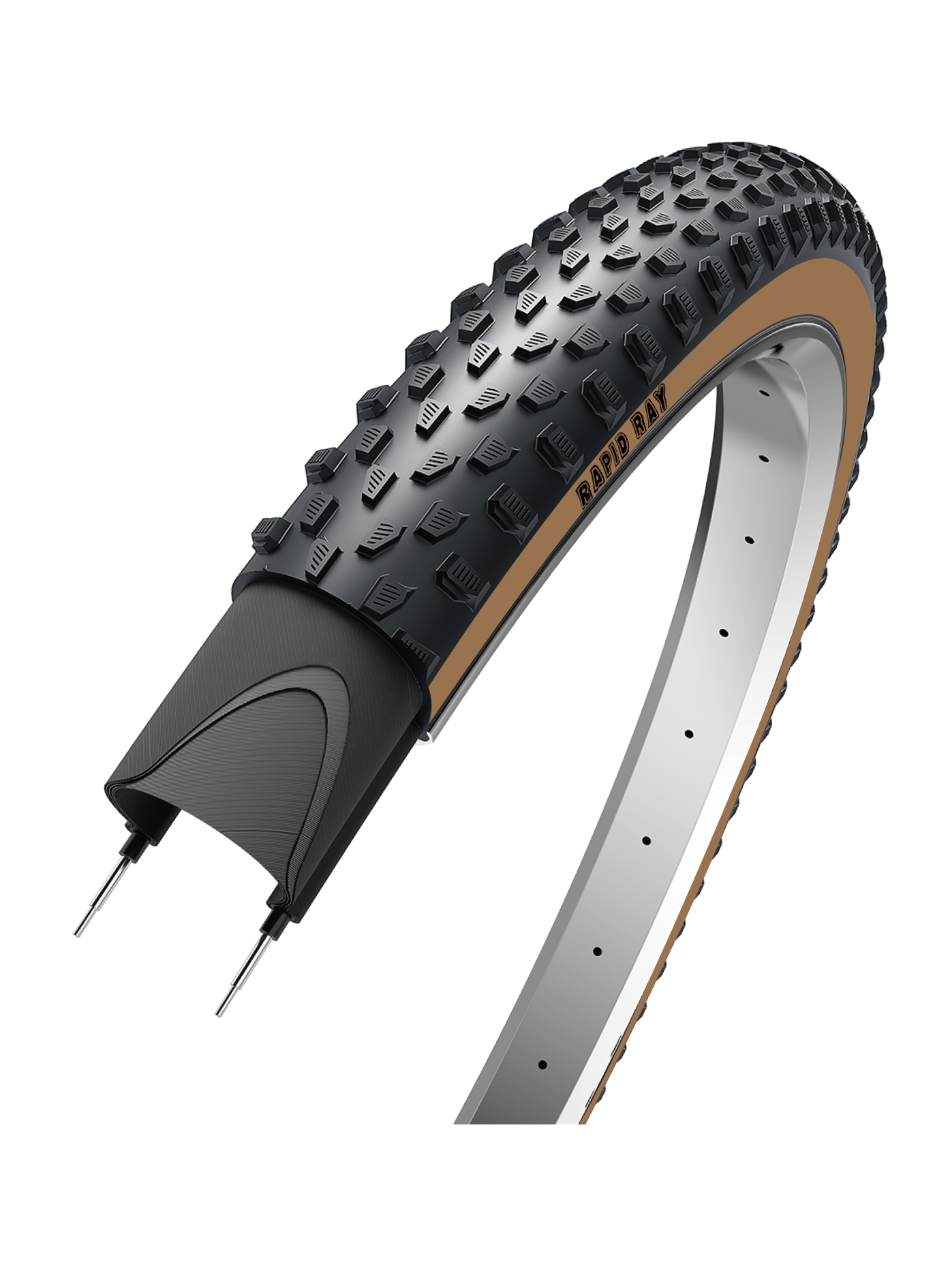 Фото выбрать и купить покрышка 29"x2.10 mtb/cross country средний 60tpi (кевлар/складная) коричневая боковина (tanwall) rapid ray obor для велосипедов со склада в СПб - большой выбор для взрослого, запчасти для велосипедов в наличии - интернет-магазин Мастерская Тимура
