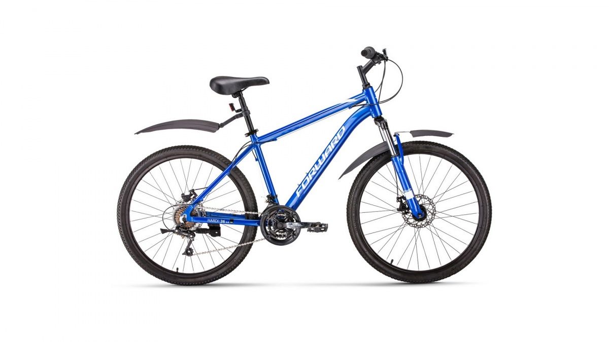 Фото выбрать и купить велосипед forward hardi 26 2.0 disc (2020) blue синий, размер 17'' велосипеды со склада в СПб - большой выбор для взрослого и для детей, велосипед forward hardi 26 2.0 disc (2020) blue синий, размер 17'' велосипеды в наличии - интернет-магазин Мастерская Тимура