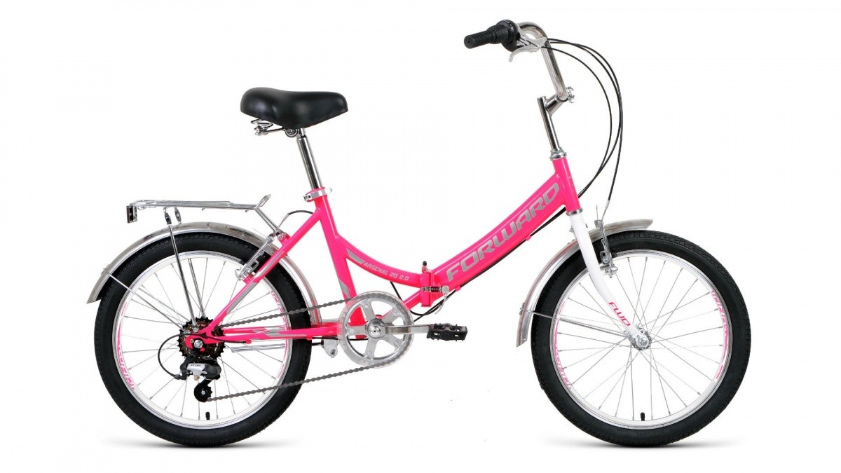 Фото выбрать и купить велосипед forward arsenal 20 2.0 (2021) розовый / серый велосипеды  со склада в СПб - большой выбор для взрослого и для детей, велосипед forward arsenal 20 2.0 (2021) розовый / серый велосипеды в наличии - интернет-магазин Мастерская Тимура