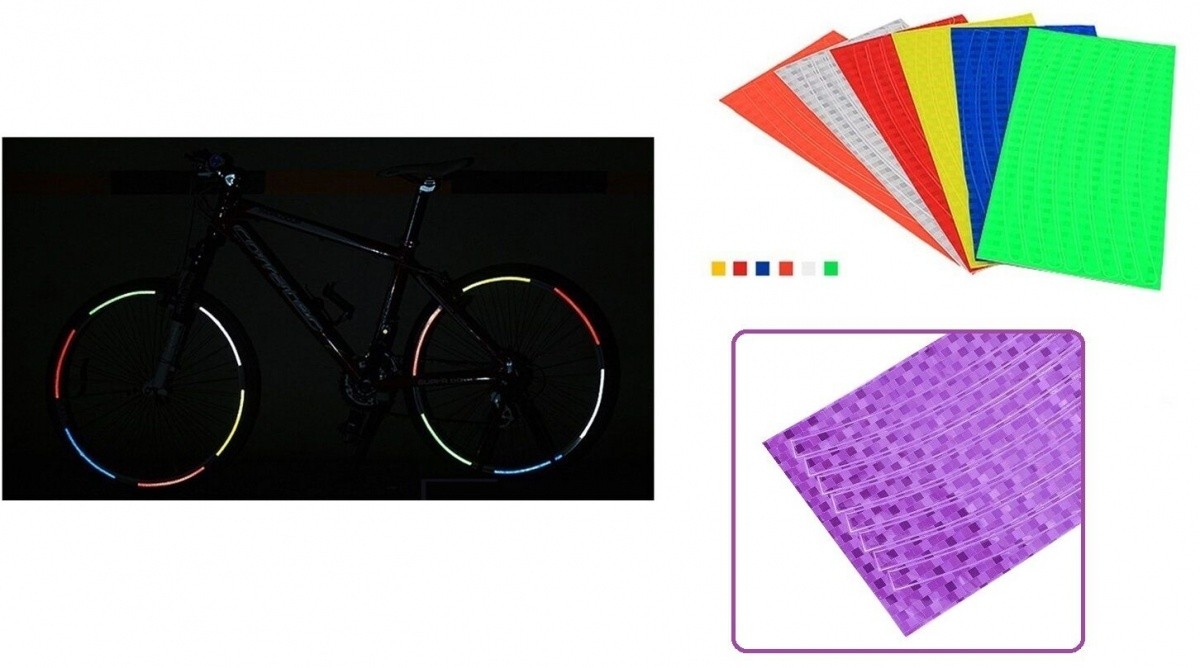 Фото выбрать и купить наклейки световозвращающие на обод (к-кт на 2 колеса), 210х9,0 мм (фиолетовый, ут00019012) для велосипедов со склада в СПб - большой выбор для взрослого, наклейки световозвращающие на обод (к-кт на 2 колеса), 210х9,0 мм (фиолетовый, ут00019012) для велосипедов в наличии - интернет-магазин Мастерская Тимура