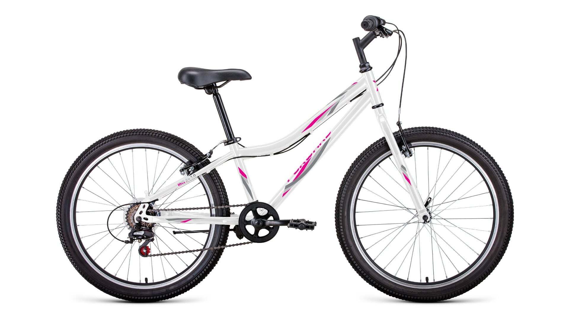 Фото выбрать и купить велосипед forward iris 24 1.0 (2022) белый/розовый, 12" велосипеды с доставкой, в магазине или со склада в СПб - большой выбор для подростка, велосипед forward iris 24 1.0 (2022) белый/розовый, 12" велосипеды в наличии - интернет-магазин Мастерская Тимура