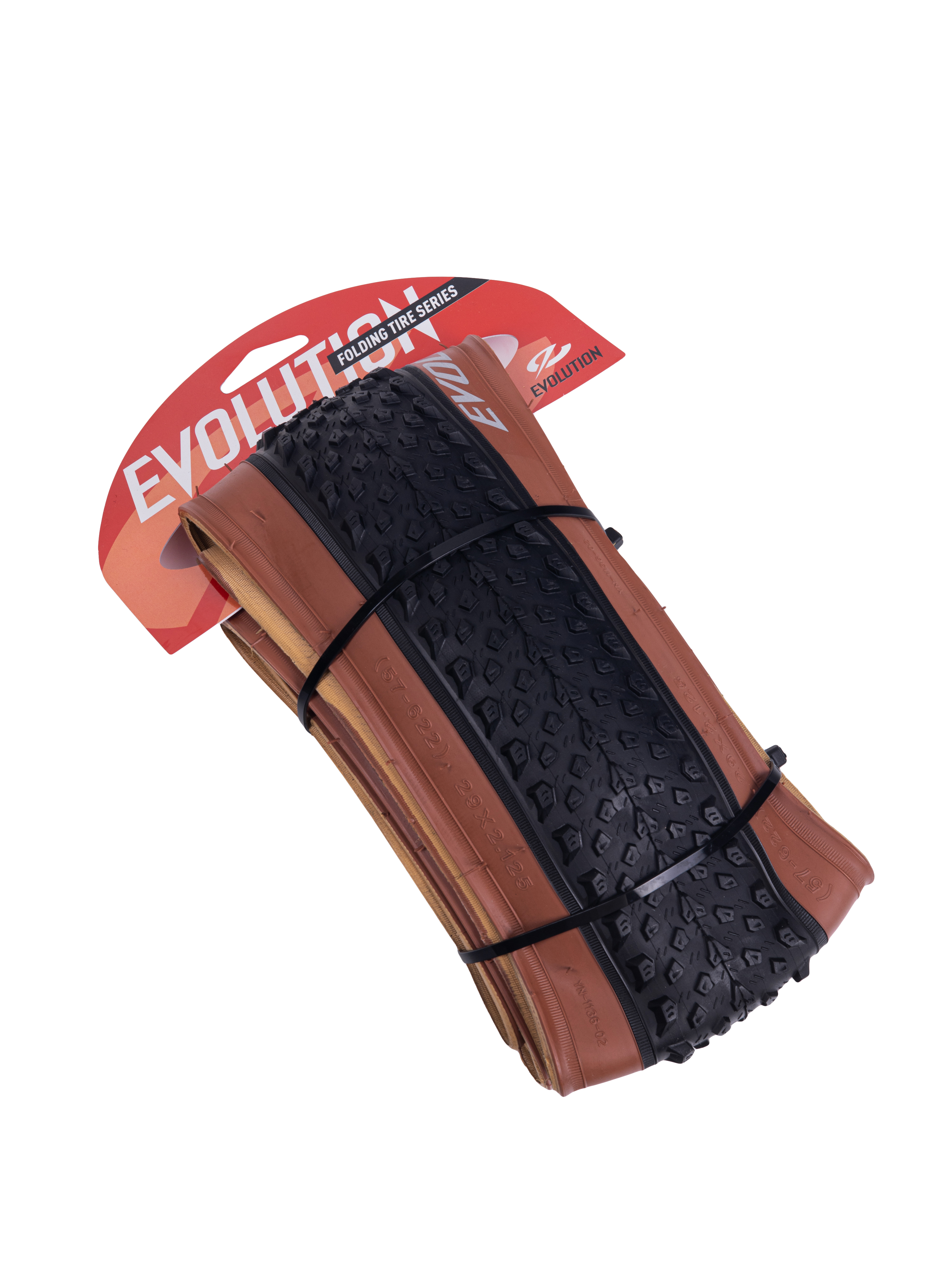 Фото выбрать и купить покрышка evolution 29x2.125 (57-622) folding, горная, trev-1136, 60 tpi, черная с коричневым бортом для велосипедов со склада в СПб - большой выбор для взрослого, запчасти для велосипедов в наличии - интернет-магазин Мастерская Тимура