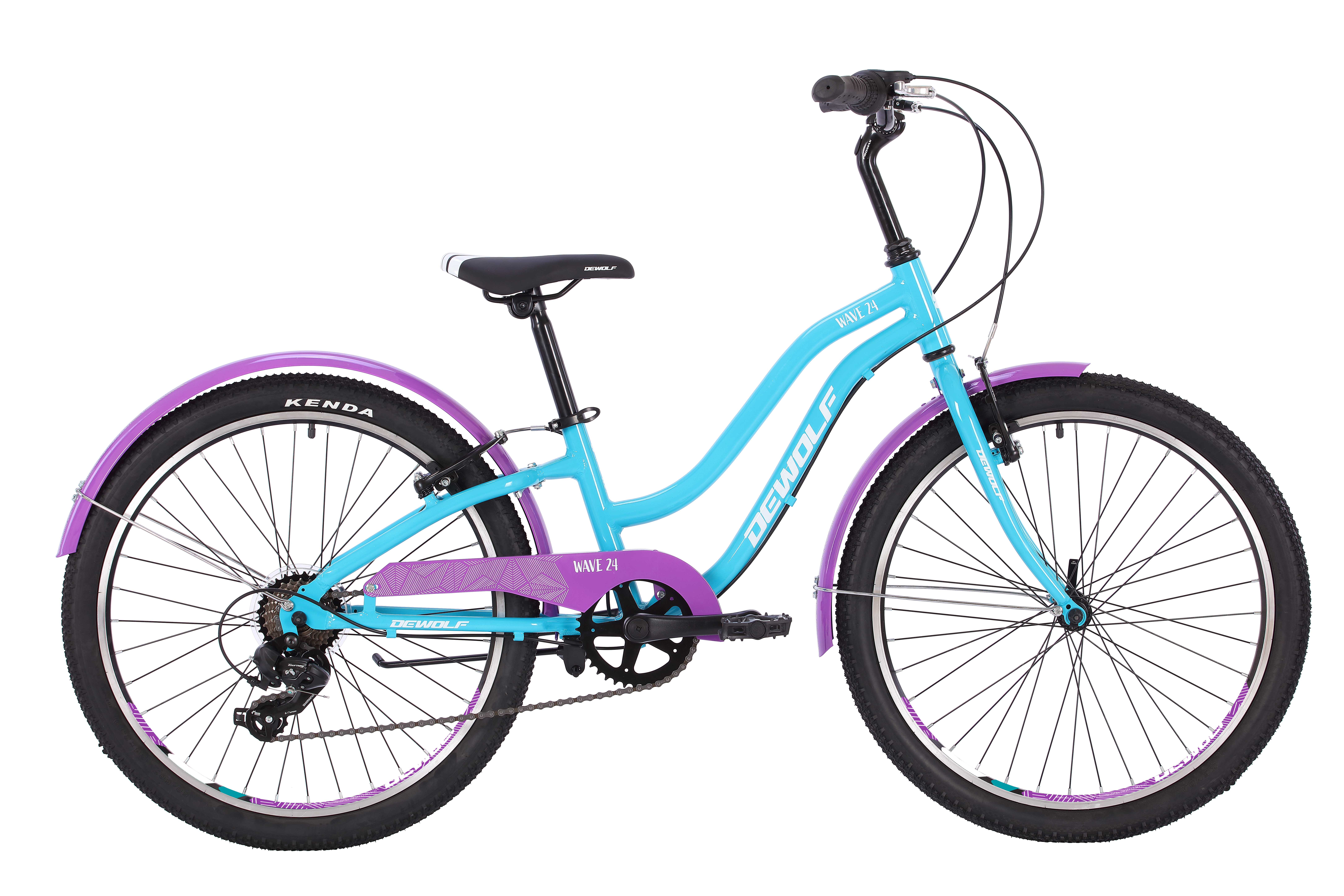 Фото выбрать и купить велосипед dewolf wave 24 (2022) teal/white/purple велосипеды с доставкой, в магазине или со склада в СПб - большой выбор для подростка, велосипед dewolf wave 24 (2022) teal/white/purple велосипеды в наличии - интернет-магазин Мастерская Тимура