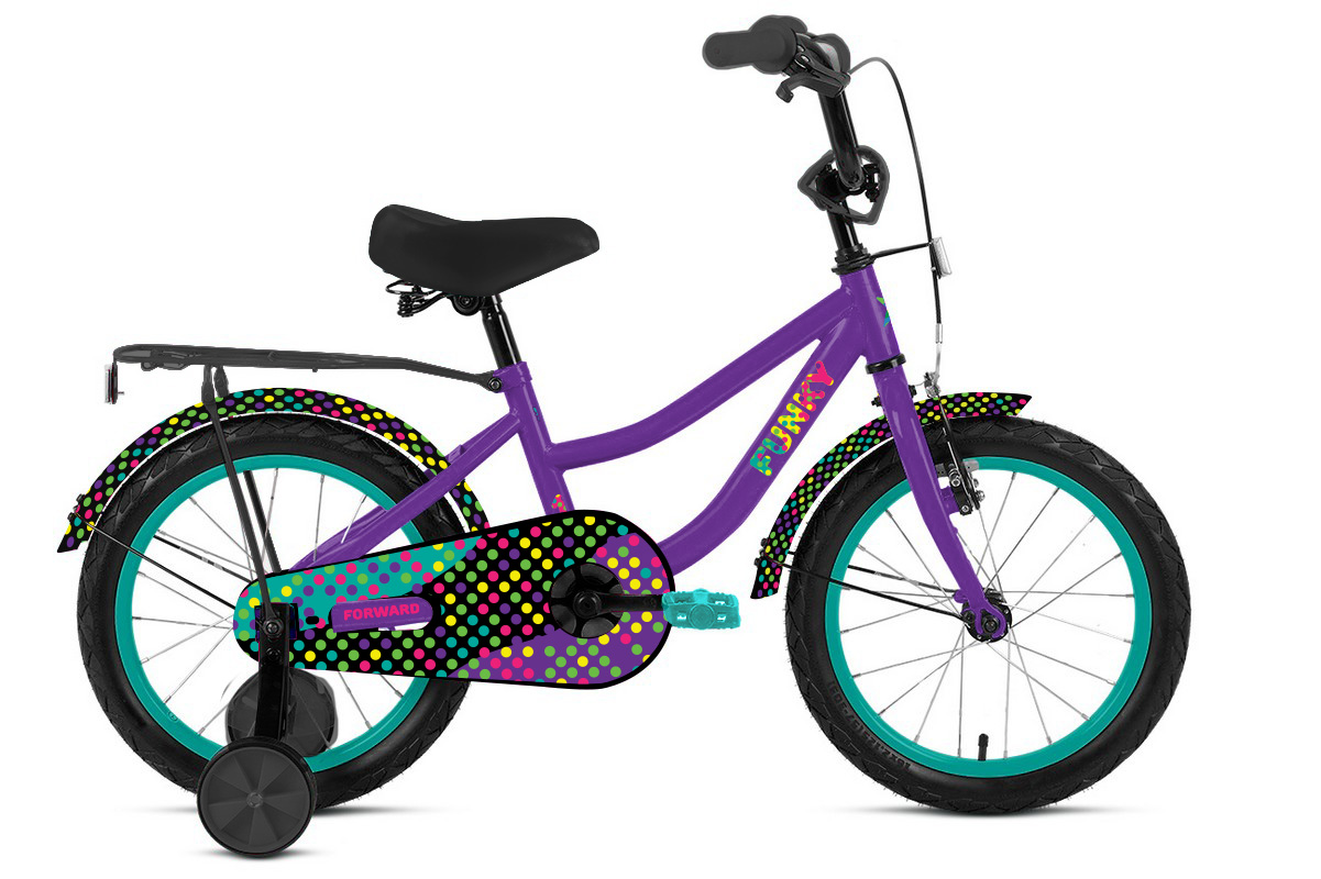 Фото выбрать и купить велосипед forward funky 18 (2023) фиолетовый детские в магазинах или со склада в СПб - большой выбор для взрослого и для детей, велосипед forward funky 18 (2023) фиолетовый детские в наличии - интернет-магазин Мастерская Тимура