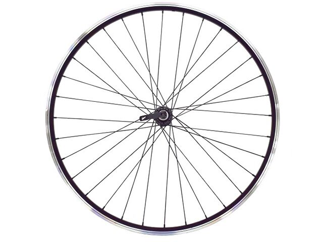 Фото выбрать и купить колесо в сборе 27,5" переднее, алюминиевая втулка wz-201fqr, 32 отв., 100 мм, 9 мм (эксц), v-brake, двустеночный, forward dwrw (f270032v25) для велосипедов со склада в СПб - большой выбор для взрослого, запчасти для велосипедов в наличии - интернет-магазин Мастерская Тимура
