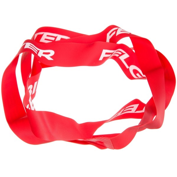 Фото выбрать и купить лента ободная красная с белым логотипом для 24" для велосипедов со склада в СПб - большой выбор для взрослого, запчасти для велосипедов в наличии - интернет-магазин Мастерская Тимура