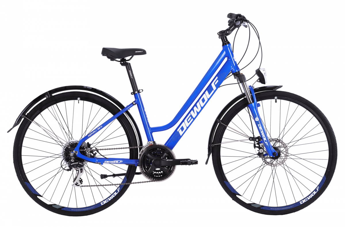 Фото выбрать и купить городской или дорожный велосипед для города и велопрогулок со склада в СПб - большой выбор для взрослого и для детей, велосипед dewolf asphalt 20 w (2021) синий, размер 14" велосипеды в наличии - интернет-магазин Мастерская Тимура