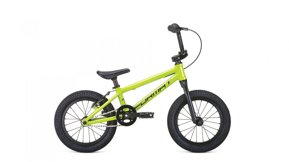 Фото выбрать и купить велосипед велосипед format kids 14 bmx (2021) зелёный со склада в СПб - большой выбор для взрослого и для детей, велосипед format kids 14 bmx (2021) зелёный велосипеды для трюков стрит или дерт в наличии - интернет-магазин Мастерская Тимура