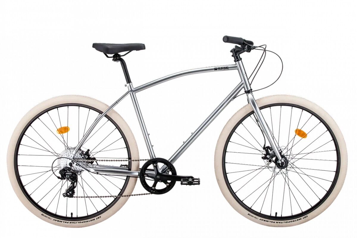 Фото выбрать и купить городской или дорожный велосипед для города и велопрогулок со склада в СПб - большой выбор для взрослого и для детей, велосипед bearbike perm (2021) хром, размер 500 мм велосипеды в наличии - интернет-магазин Мастерская Тимура