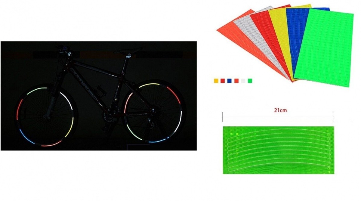 Фото выбрать и купить наклейки световозвращающие на обод (к-кт на 2 колеса), 210х9,0 мм (зеленый, ут00019010) для велосипедов со склада в СПб - большой выбор для взрослого, наклейки световозвращающие на обод (к-кт на 2 колеса), 210х9,0 мм (зеленый, ут00019010) для велосипедов в наличии - интернет-магазин Мастерская Тимура