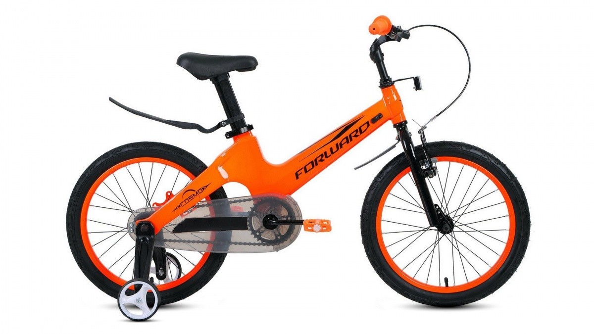 Фото выбрать и купить велосипед forward cosmo 18 (2021) оранжевый детские в магазинах или со склада в СПб - большой выбор для взрослого и для детей, велосипед forward cosmo 18 (2021) оранжевый детские в наличии - интернет-магазин Мастерская Тимура