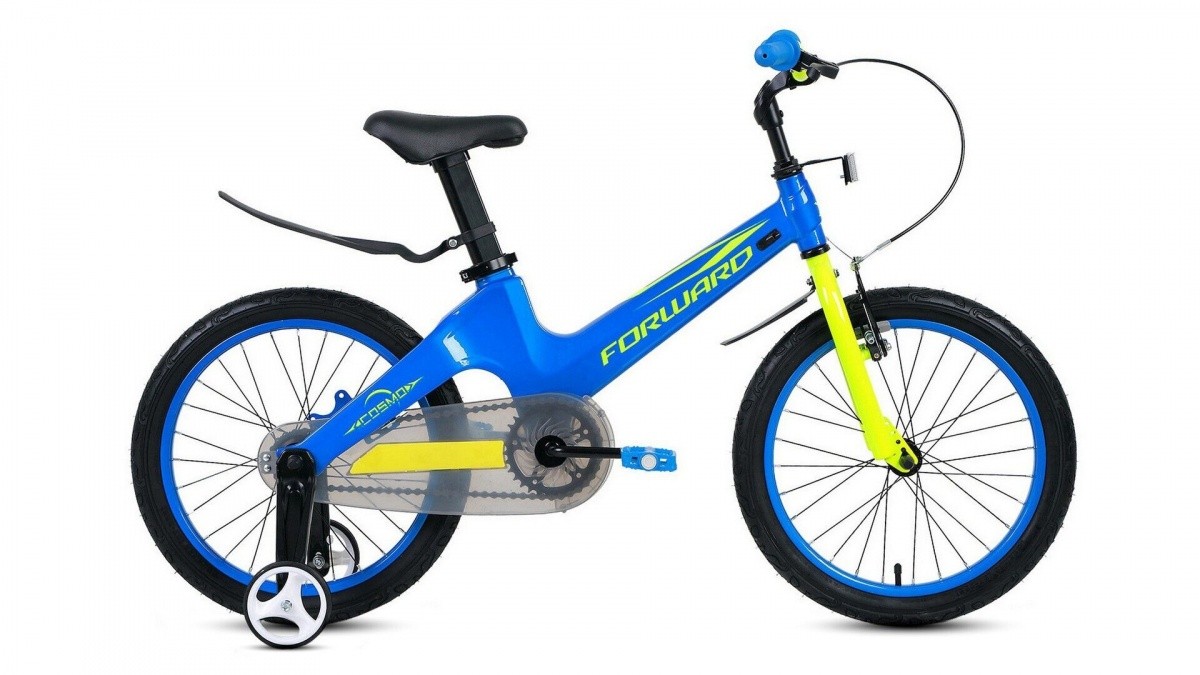 Фото выбрать и купить велосипед forward cosmo 18 (2021) синий детские в магазинах или со склада в СПб - большой выбор для взрослого и для детей, велосипед forward cosmo 18 (2021) синий детские в наличии - интернет-магазин Мастерская Тимура