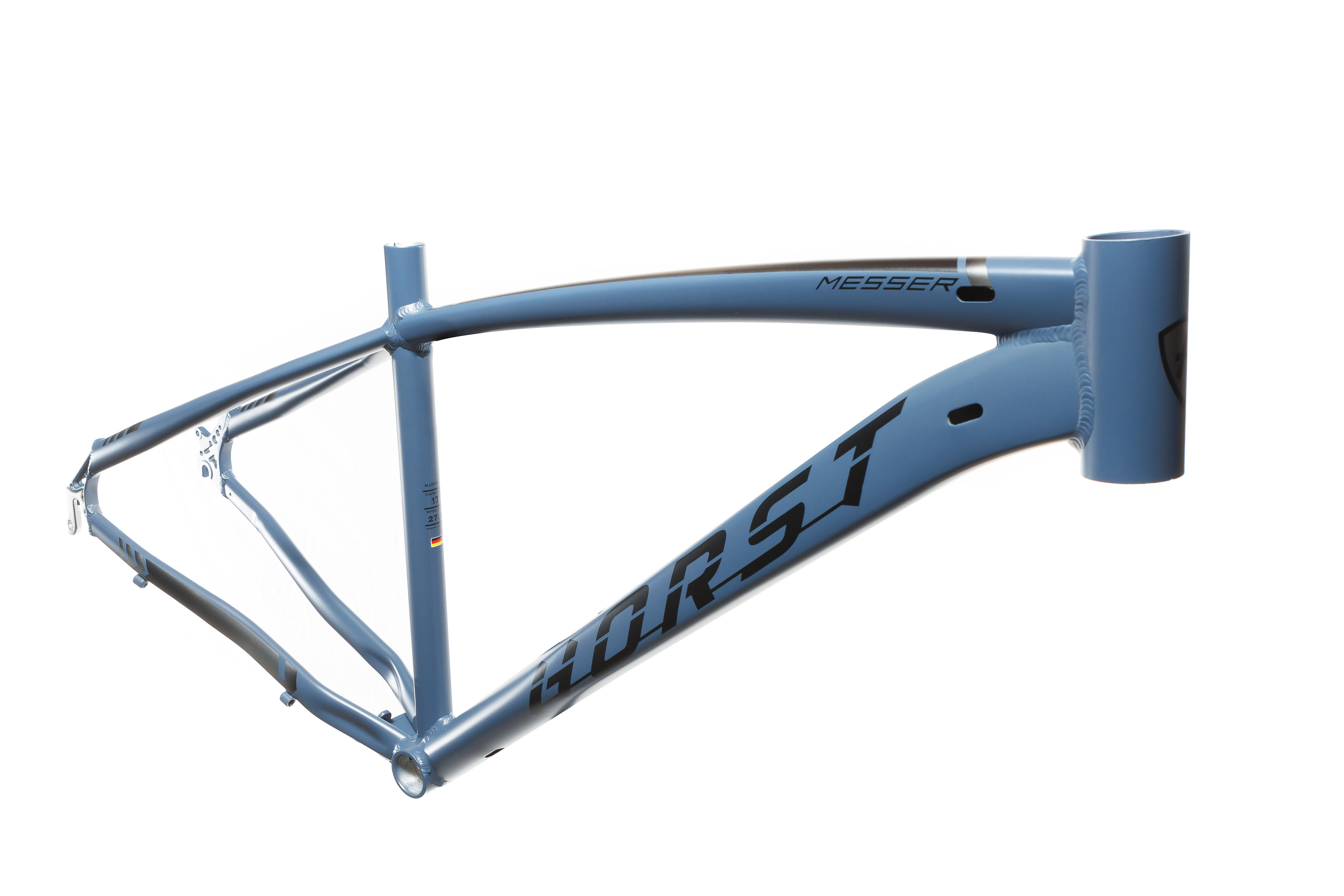 Фото выбрать и купить рама 00-180277 mtb messer 27.5, размер 19"(l), петух в комплекте, алюминий 6061 синяя horst для велосипедов со склада в СПб - большой выбор для взрослого, запчасти для велосипедов в наличии - интернет-магазин Мастерская Тимура