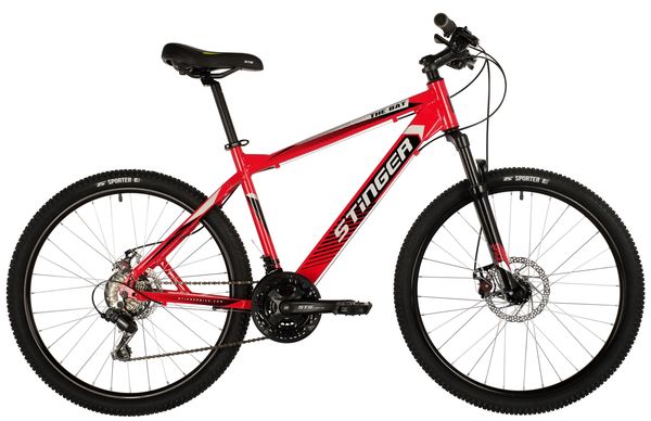 Фото выбрать и купить велосипед stinger bat 26 (2021) красный, 18" велосипеды со склада в СПб - большой выбор для взрослого и для детей, велосипед stinger bat 26 (2021) красный, 18" велосипеды в наличии - интернет-магазин Мастерская Тимура