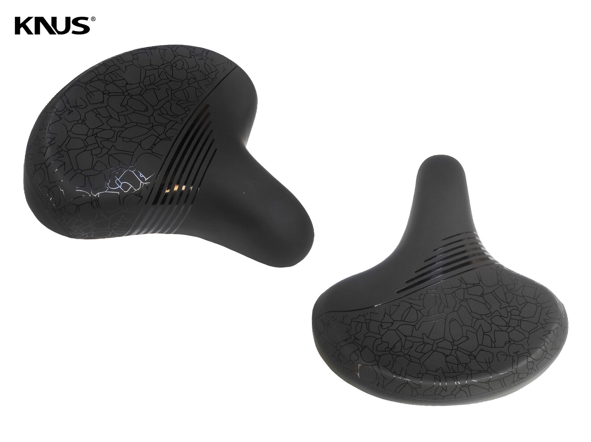 Фото выбрать и купить седло knus, comfort series xl, ks-8041, 300х295 мм, эластомерные пружины (черный, ут00028297) для велосипедов со склада в СПб - большой выбор для взрослого, запчасти для велосипедов в наличии - интернет-магазин Мастерская Тимура