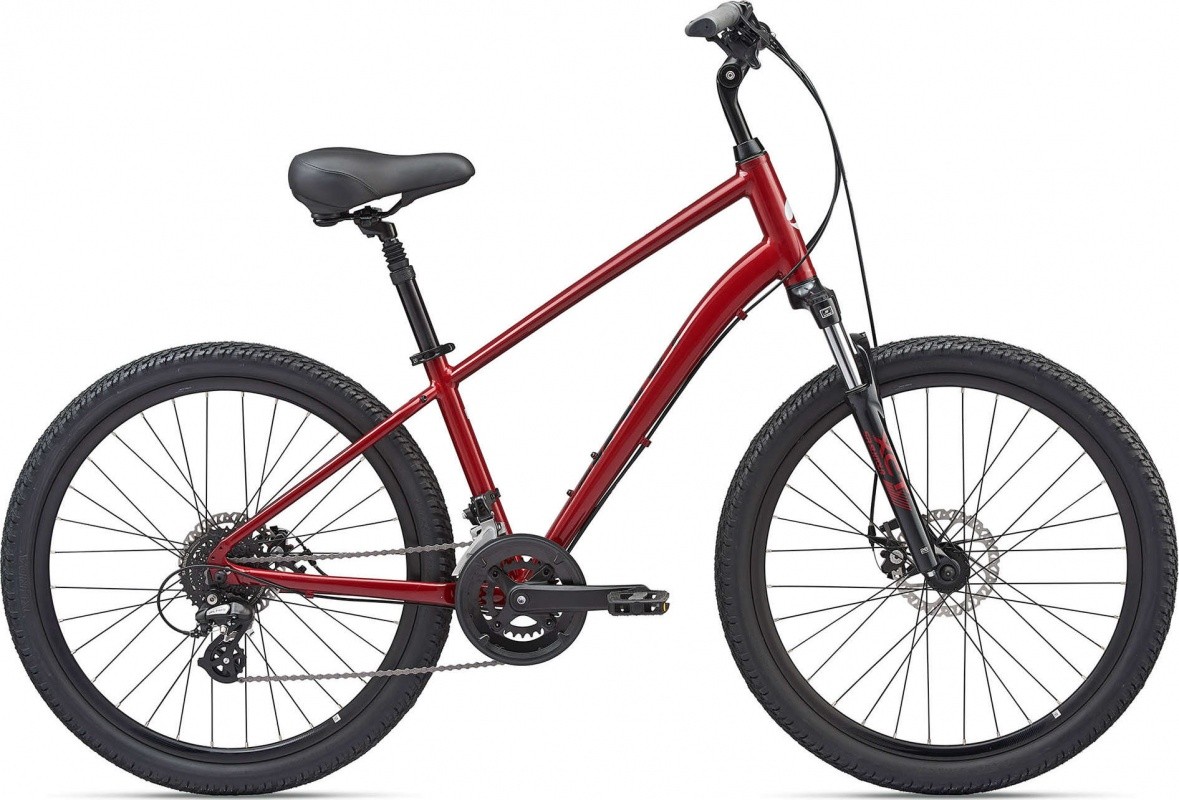 Фото выбрать и купить городской или дорожный велосипед для города и велопрогулок со склада в СПб - большой выбор для взрослого и для детей, велосипед giant sedona dx (2021) темно-красный, размер s велосипеды в наличии - интернет-магазин Мастерская Тимура