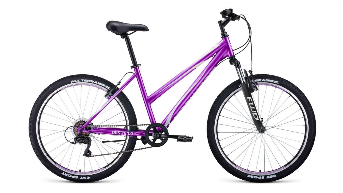 Фото выбрать и купить велосипед forward iris 26 1.0 (2020) violet фиолетовый, размер 17'' велосипеды со склада в СПб - большой выбор для взрослого и для детей, велосипед forward iris 26 1.0 (2020) violet фиолетовый, размер 17'' велосипеды в наличии - интернет-магазин Мастерская Тимура
