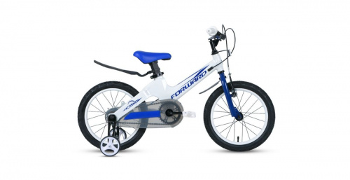 Фото выбрать и купить детский велосипед или подростковый, для девочки или мальчика, размеры 12 дюймов, 14 дюймов, 16 дюймов, 18 дюймов и 20 дюймов, горный, городской, фэтбайк, полуфэт, BMX, складной детский, трехколесный, со склада в СПб - детские велосипеды, велосипед forward cosmo 16 2.0 (2020) white белый  в наличии - интернет-магазин Мастерская Тимура