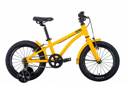 Фото выбрать и купить детский велосипед или подростковый, для девочки или мальчика, размеры 12 дюймов, 14 дюймов, 16 дюймов, 18 дюймов и 20 дюймов, горный, городской, фэтбайк, полуфэт, BMX, складной детский, трехколесный, со склада в СПб - детские велосипеды, велосипед bearbike kitez 16 (2021) жёлтый матовый  в наличии - интернет-магазин Мастерская Тимура