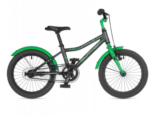 Фото выбрать и купить детский велосипед или подростковый, для девочки или мальчика, размеры 12 дюймов, 14 дюймов, 16 дюймов, 18 дюймов и 20 дюймов, горный, городской, фэтбайк, полуфэт, BMX, складной детский, трехколесный, со склада в СПб - детские велосипеды, велосипед author stylo (2021) серый/зеленый  в наличии - интернет-магазин Мастерская Тимура