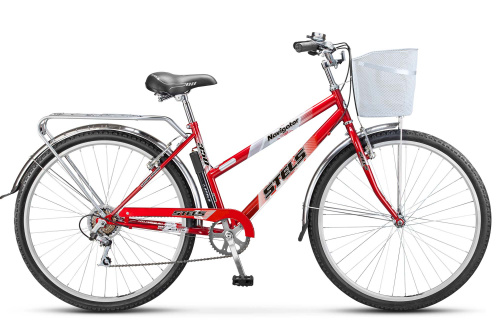 Фото выбрать и купить горный или городской велосипед, коммутер или коммютер, подростковый или туристический со склада в СПб - большой выбор для взрослого, размеры 16, 18, 20, 24, 26 и 28 дюймов, велосипед stels navigator 350 lady 28 z010 (2019) красный, размер 20" велосипеды в наличии - интернет-магазин Мастерская Тимура