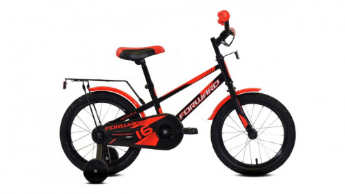 Фото выбрать и купить детский велосипед или подростковый, для девочки или мальчика, размеры 12 дюймов, 14 дюймов, 16 дюймов, 18 дюймов и 20 дюймов, горный, городской, фэтбайк, полуфэт, BMX, складной детский, трехколесный, со склада в СПб - детские велосипеды, велосипед forward meteor 16 (2020) black/red черный/красный  в наличии - интернет-магазин Мастерская Тимура