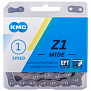 Фото выбрать и купить цепь 5-303730 z1 wide ept 1/2"х1/8" 1ск. 112 звеньев, с замком, в пластиковой коробке, антикоррозионное покрытие ecoproteq, серебристая kmc для велосипедов со склада в СПб - большой выбор для взрослого, запчасти для велосипедов в наличии - интернет-магазин Мастерская Тимура