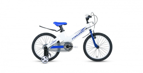 Фото выбрать и купить детский велосипед или подростковый, для девочки или мальчика, размеры 12 дюймов, 14 дюймов, 16 дюймов, 18 дюймов и 20 дюймов, горный, городской, фэтбайк, полуфэт, BMX, складной детский, трехколесный, со склада в СПб - детские велосипеды, велосипед forward cosmo 18 2.0 (2020) white белый  в наличии - интернет-магазин Мастерская Тимура