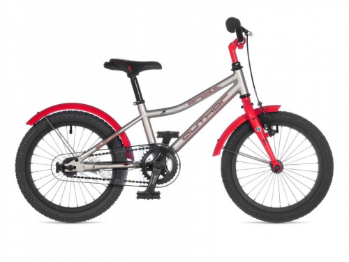 Фото выбрать и купить детский велосипед или подростковый, для девочки или мальчика, размеры 12 дюймов, 14 дюймов, 16 дюймов, 18 дюймов и 20 дюймов, горный, городской, фэтбайк, полуфэт, BMX, складной детский, трехколесный, со склада в СПб - детские велосипеды, велосипед author orbit 16 (2021) серебро/красный  в наличии - интернет-магазин Мастерская Тимура