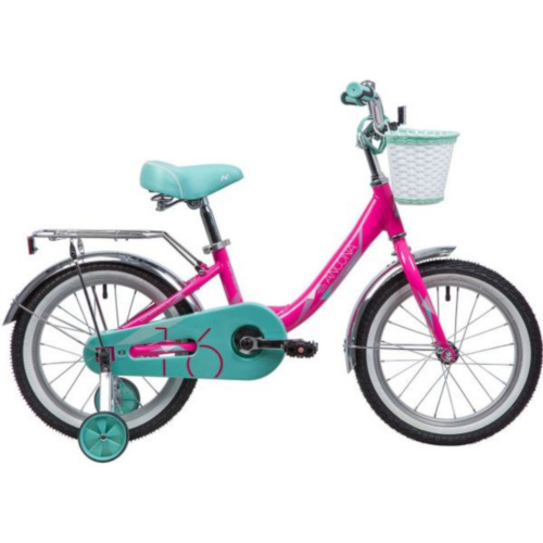 Фото выбрать и купить детский велосипед или подростковый, для девочки или мальчика, размеры 12 дюймов, 14 дюймов, 16 дюймов, 18 дюймов и 20 дюймов, горный, городской, фэтбайк, полуфэт, BMX, складной детский, трехколесный, со склада в СПб - детские велосипеды, велосипед novatrack 16", ancona, розовый, тормоз нож.передняя корзина,,крылья и багаж. хромир.  в наличии - интернет-магазин Мастерская Тимура