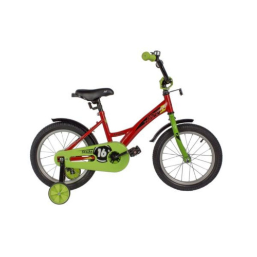 Фото выбрать и купить детский велосипед или подростковый, для девочки или мальчика, размеры 12 дюймов, 14 дюймов, 16 дюймов, 18 дюймов и 20 дюймов, горный, городской, фэтбайк, полуфэт, BMX, складной детский, трехколесный, со склада в СПб - детские велосипеды, велосипед novatrack 16" strike красный, тормоз нож, крылья корот, полная защита цепи  в наличии - интернет-магазин Мастерская Тимура