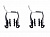 Фото выбрать и купить тормозные рычаги, v-brake, алюминиевые, s.shine, комплект 2 шт., 110мм, с колодками 70 мм. (черный) для велосипедов со склада в СПб - большой выбор для взрослого, запчасти для велосипедов в наличии - интернет-магазин Мастерская Тимура