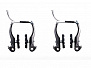 Фото выбрать и купить тормозные рычаги, v-brake, алюминиевые, s.shine, комплект 2 шт., 110мм, с колодками 70 мм. (черный) для велосипедов со склада в СПб - большой выбор для взрослого, запчасти для велосипедов в наличии - интернет-магазин Мастерская Тимура