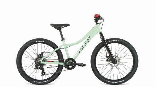 Фото выбрать и купить горный велосипед, горный двухподвес для подростка, BMX, полуфэт, фэтбайк, складной, детский велосипед для девочки или мальчика в СПб - большой выбор, размер колеса 20, 24, 26 и 27,5 дюйма, велосипед format 6424 (2022) светло-зеленый  в наличии - интернет-магазин Мастерская Тимура