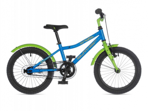 Фото выбрать и купить детский велосипед или подростковый, для девочки или мальчика, размеры 12 дюймов, 14 дюймов, 16 дюймов, 18 дюймов и 20 дюймов, горный, городской, фэтбайк, полуфэт, BMX, складной детский, трехколесный, со склада в СПб - детские велосипеды, велосипед author orbit 16 (2021) синий/салатовый  в наличии - интернет-магазин Мастерская Тимура