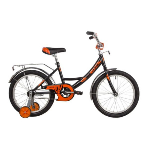 Фото выбрать и купить детский велосипед или подростковый, для девочки или мальчика, размеры 12 дюймов, 14 дюймов, 16 дюймов, 18 дюймов и 20 дюймов, горный, городской, фэтбайк, полуфэт, BMX, складной детский, трехколесный, со склада в СПб - детские велосипеды, велосипед novatrack 18" urban чёрный, защита а-тип, тормоз нож, крылья и багажник хром  в наличии - интернет-магазин Мастерская Тимура